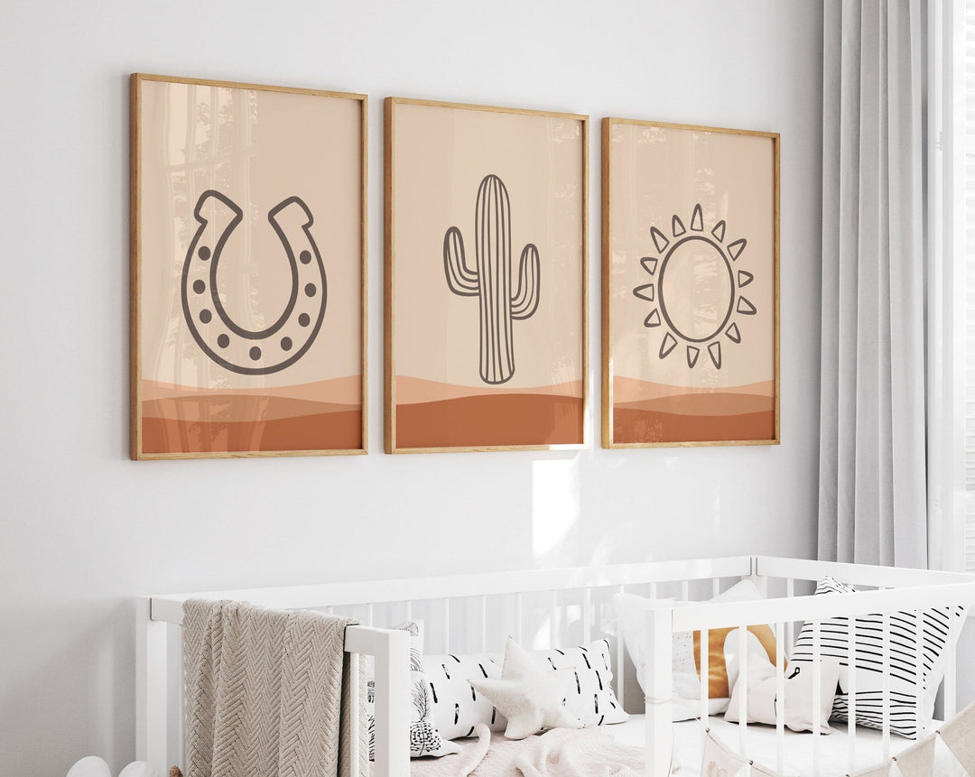 nursery art print baby nursery bedroom decor Cowboy Nursery Prints, Boy Nursery Printable Wall Art, Western Cowboy Decor, Horseshoe prints, Toddler Playroom Wall Decor, DIGITAL H2932