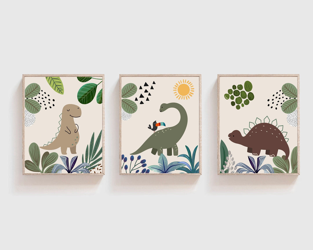 nursery art print baby nursery bedroom decor Dinosaur Nursery Prints, Dinosaur decor, Boys room wall art, Dinosaur theme nursery prints, Toddler bedroom decor, Digital Nursery, H2988