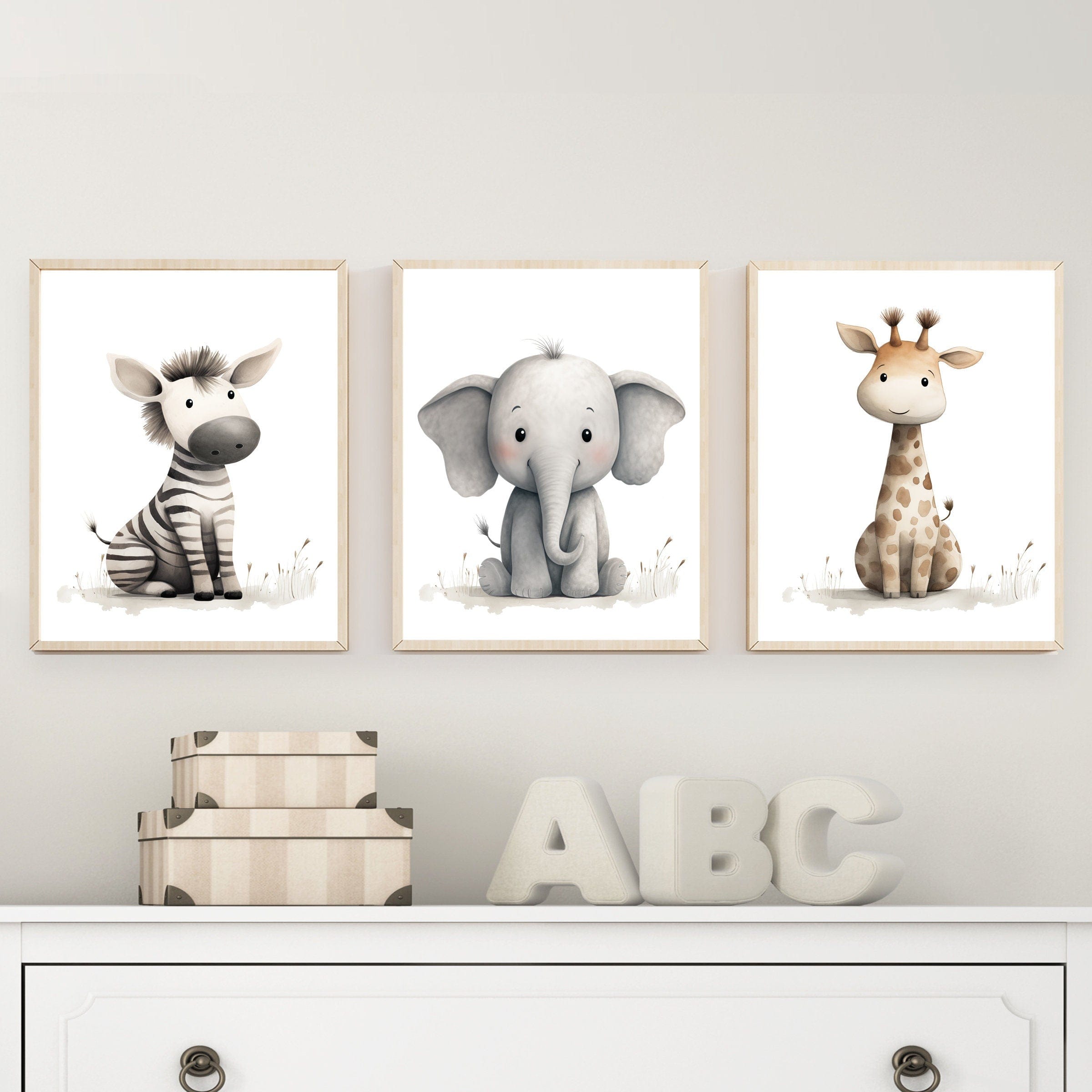 nursery art print baby nursery bedroom decor Safari Nursery decor, Safari nursery prints, Nursery wall art, Boys Playroom Print, Set of 3 African animal prints, kids room decor, H2981