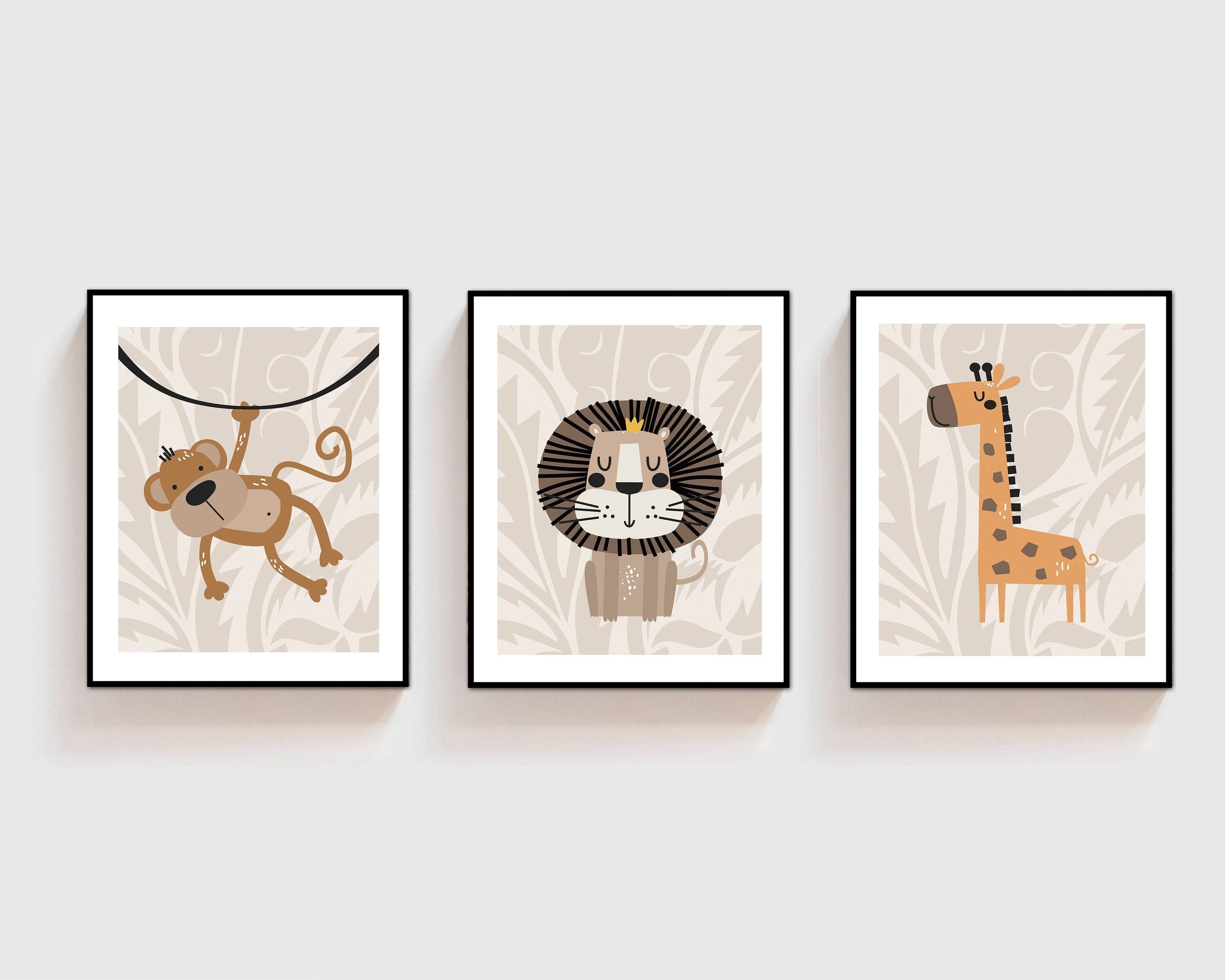 nursery art print baby nursery bedroom decor Nursery wall art - Boho nursery prints - Safari nursery decor - Neutral nursery decor - Beige nursery - Safari nursery prints - Baby animal