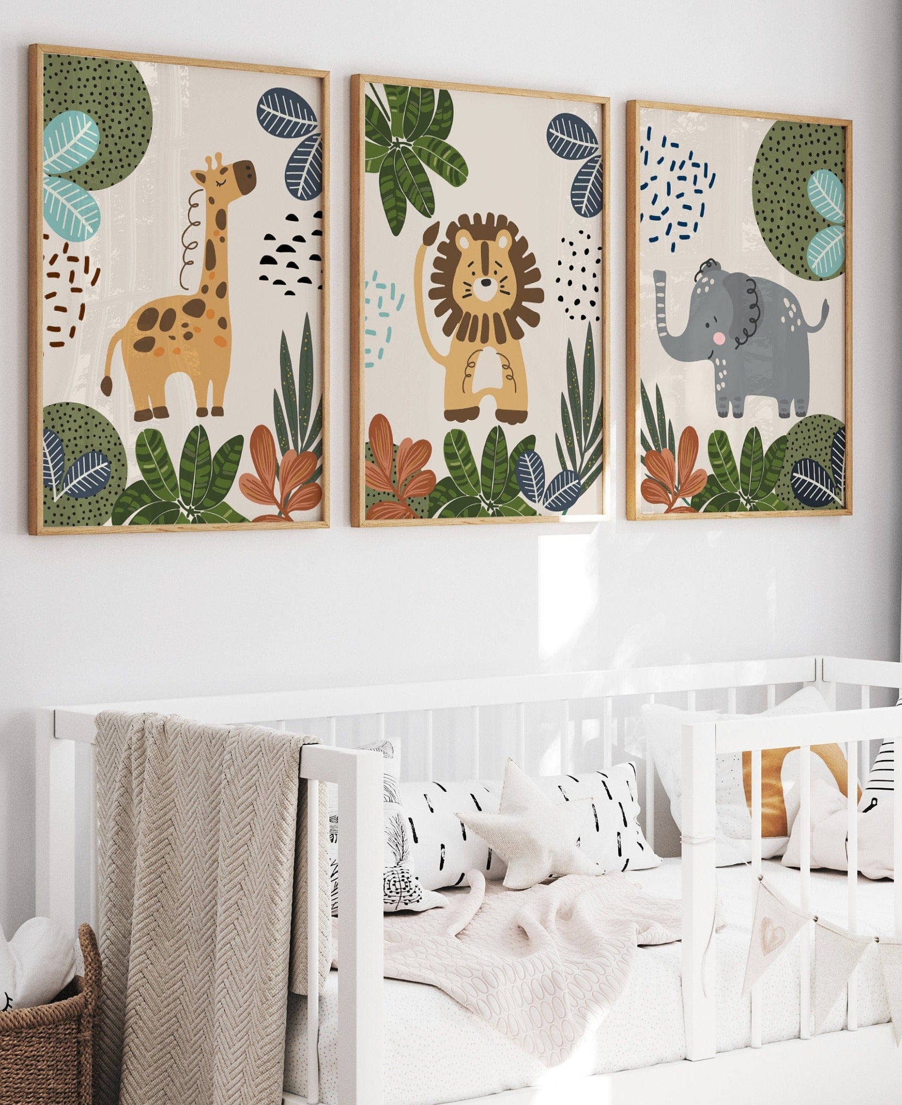 nursery art print baby nursery bedroom decor Safari Nursery decor - Safari nursery prints - Nursery wall art - Jungle animals - Digital prints - H2943