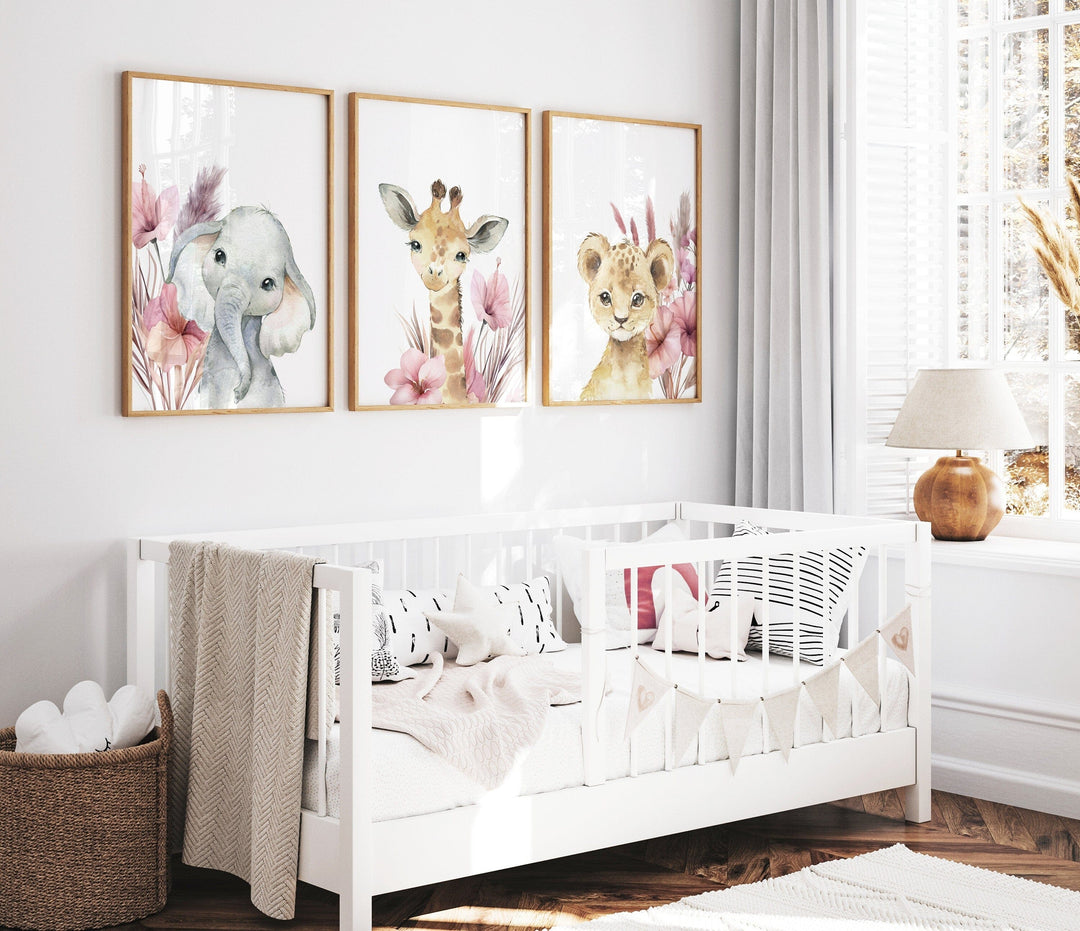 nursery art print baby nursery bedroom decor Safari Nursery Wall Prints, Boho Nursery Prints, Neutral Nursery Prints, Nursery Wall Art, Nursery Decor, Cute Animal Prints, H3055