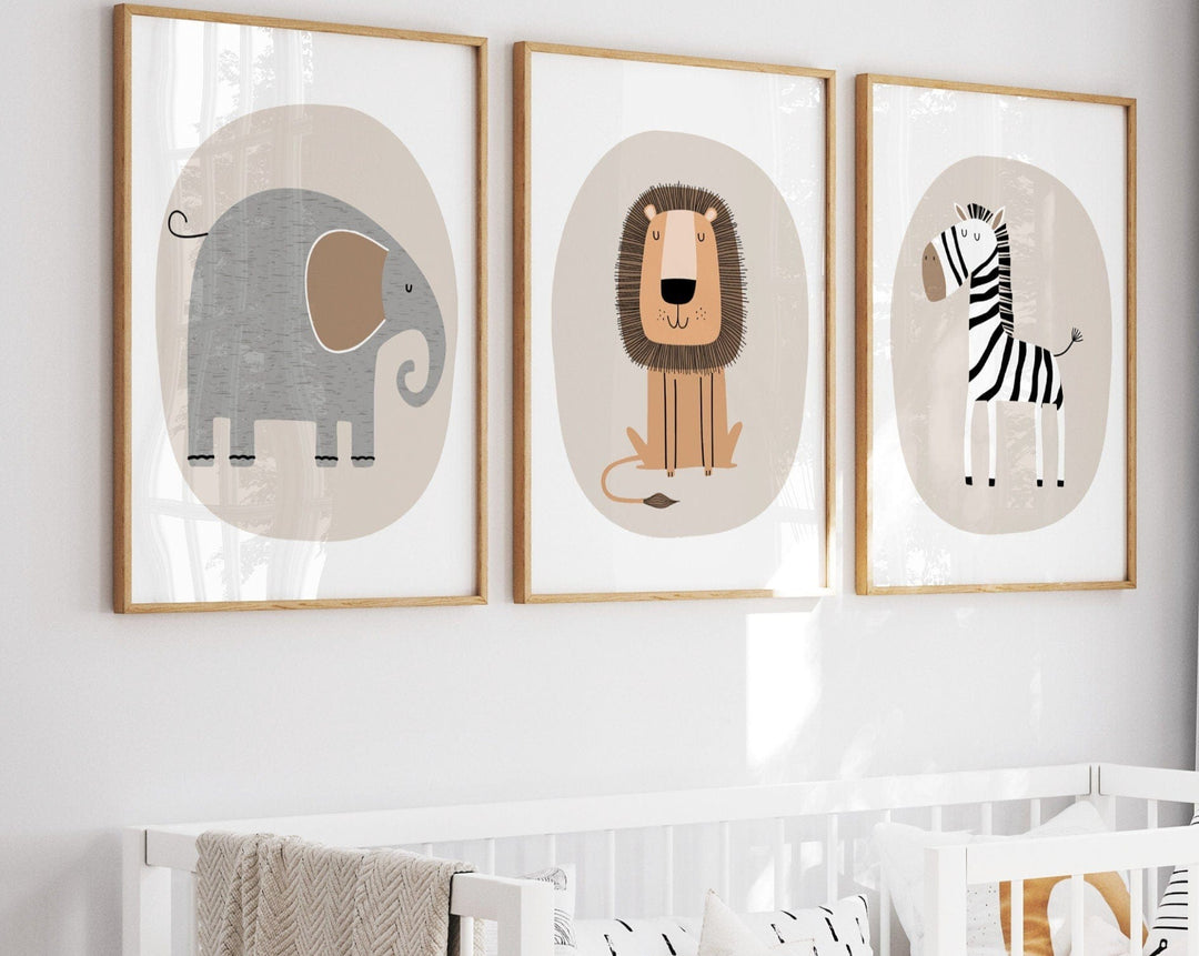nursery art print baby nursery bedroom decor Safari Nursery Wall Prints, Nursery Decor, Boho Nursery Prints, Set of 3 Prints, Beige Nursery Prints, Nursery Wall Art, Nursery decor