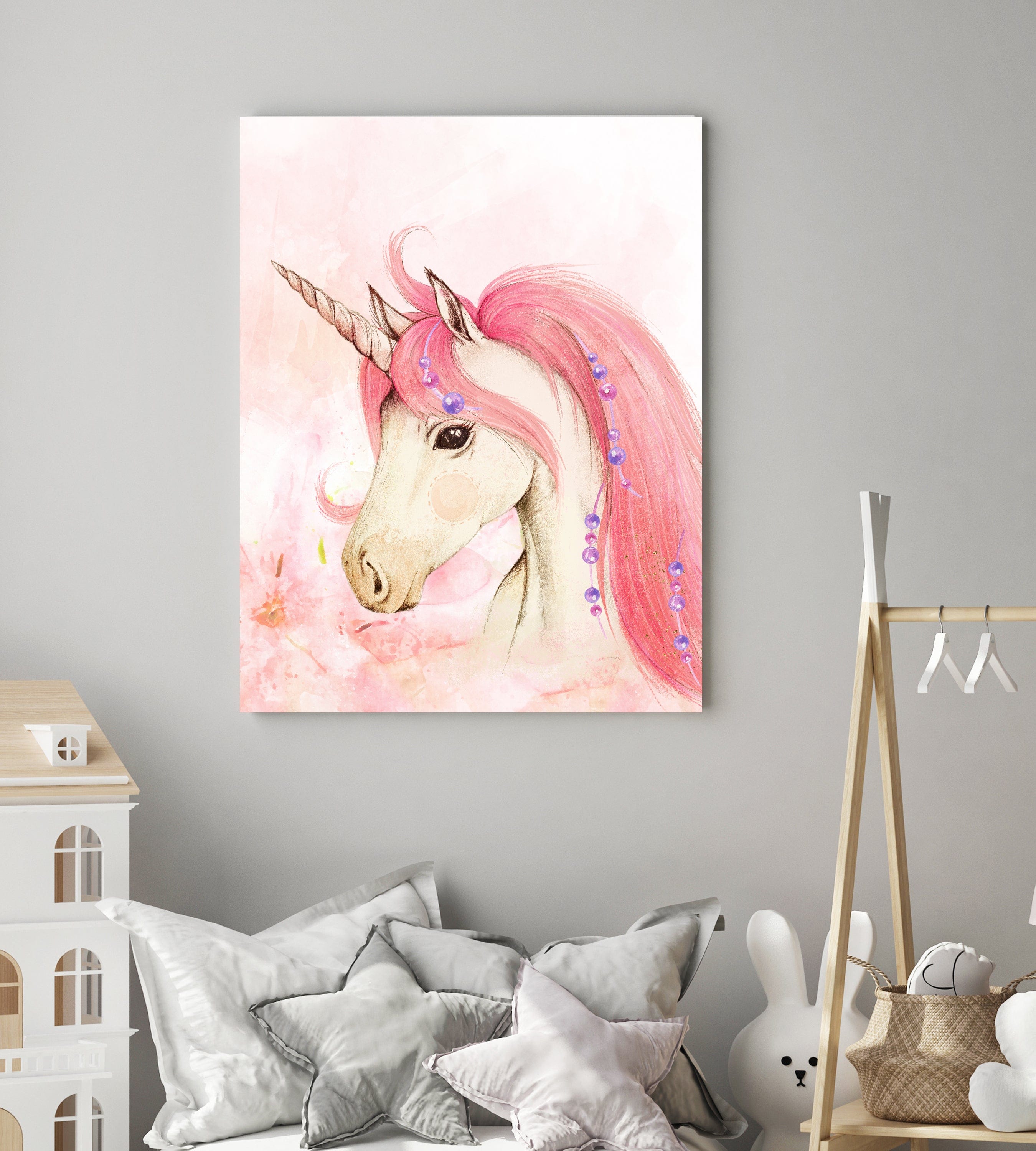 nursery art print baby nursery bedroom decor Unicorn decor - Pink Unicorn - Baby girl wall art - Unicorn printable - Unicorn head - Unicorn wall art - Unicorn print - DIGITAL DOWNLOAD