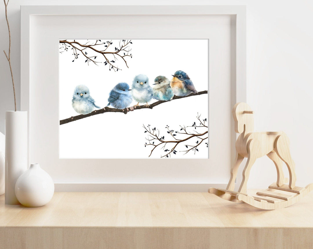 nursery art print baby nursery bedroom decor Watercolour Baby Bird Prints, Australian Bird Art Print, Bird Art Prints Set, Minimalist Birds Paintings, Nursery Decor Prints Set, H2853