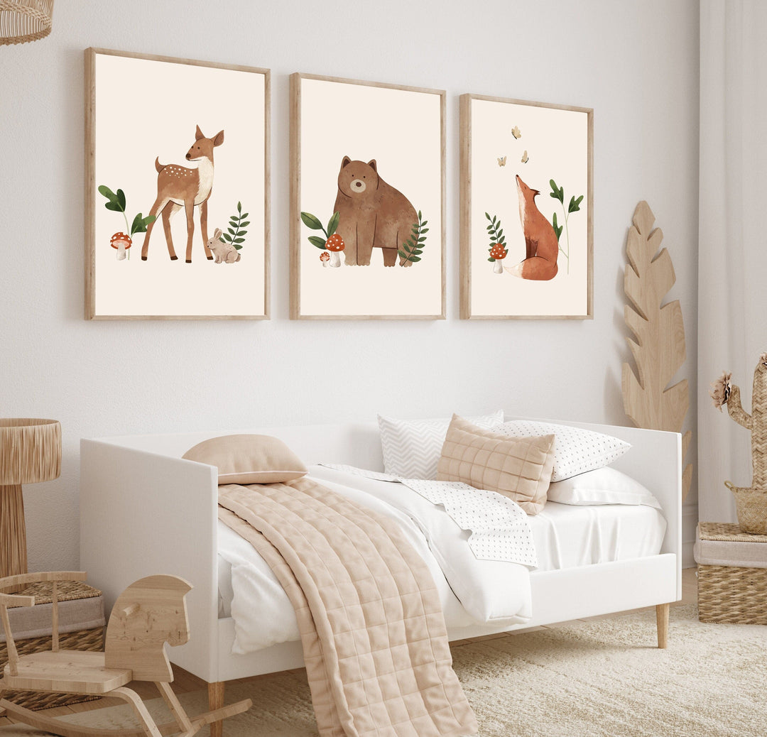 nursery art print baby nursery bedroom decor Woodland nursery decor - Woodland animals - Nursery prints - Nursery decor - Woodland baby shower - Woodland nursery prints - Woodland decor