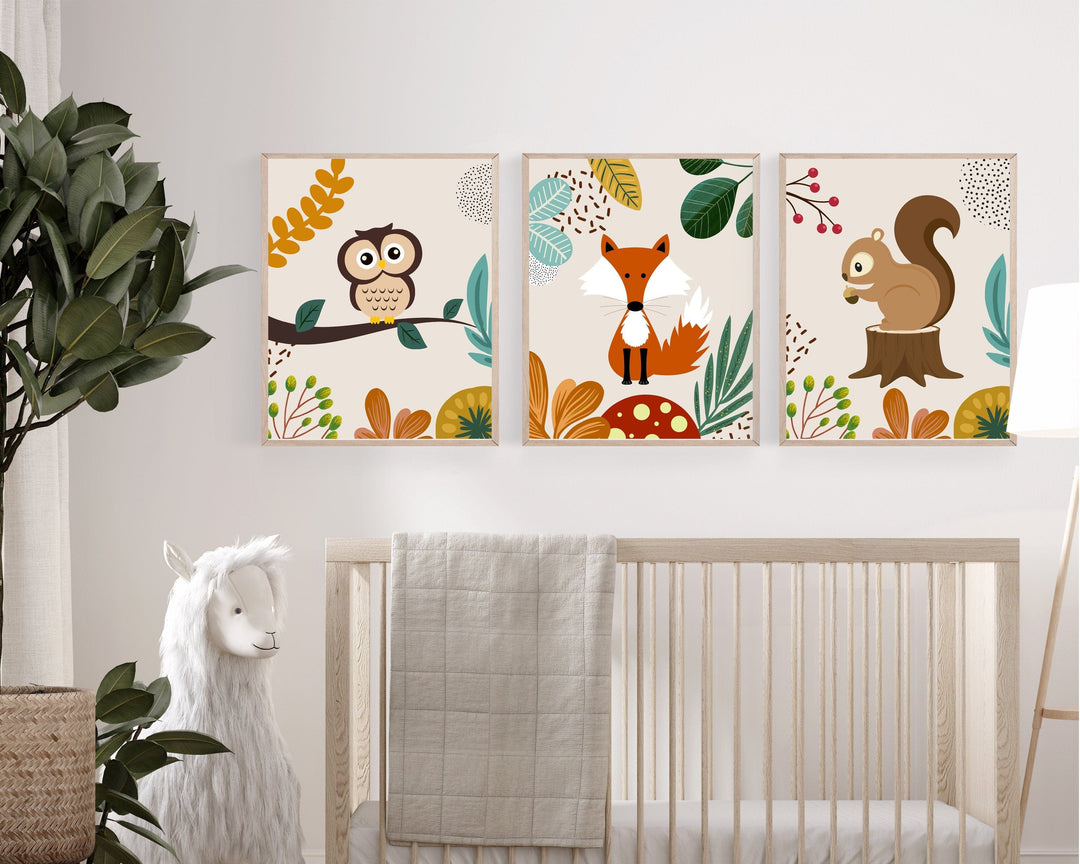 nursery art print baby nursery bedroom decor Woodland nursery decor - Woodland boho nursery - Nursery wall art - Nursery decor - Nursery wall decor - Nursery print - Boho Nursery print