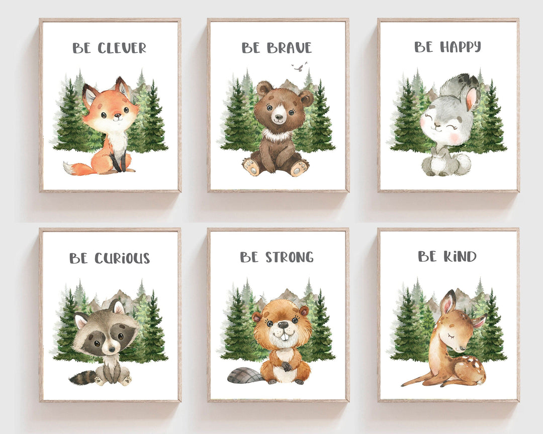 nursery art print baby nursery bedroom decor Woodland nursery decor - Woodland nursery prints - Baby animal prints - nursery wall art - nursery prints - animal nursery - Baby room decor