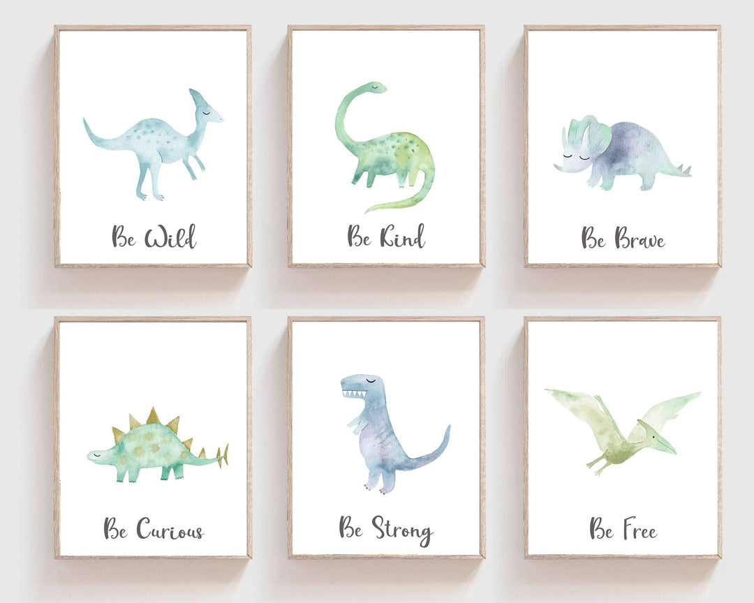 nursery art print baby nursery bedroom decor Baby dinosaur print for nursery - Printable dinosaur wall art - Watercolor dinosaur decor - Baby boy nursery - Dinosaur poster - H2600