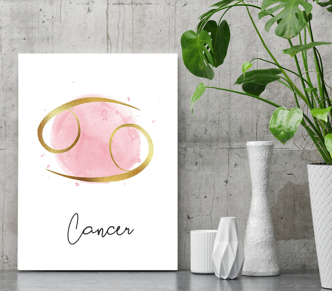 nursery art print baby nursery bedroom decor Cancer print - Star sign print - Zodiac wall art - Star sign wall art - Horoscope print - Zodiac art print - Moon sign - Star sign gift