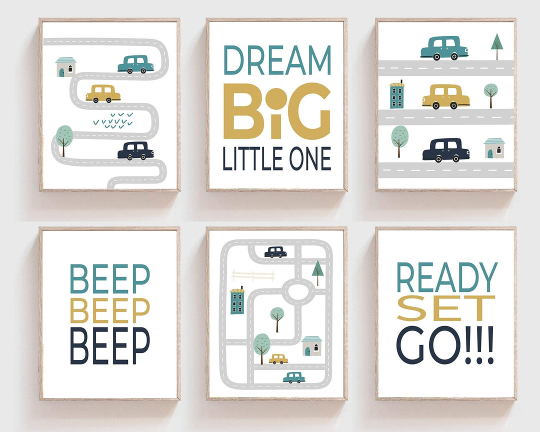 Car nursery decor - Car wall art - Car printables - Boys room car decor - Transportation wall art - Boy wall art - Boys nursery art - H2510 nursery art print baby nursery bedroom decor