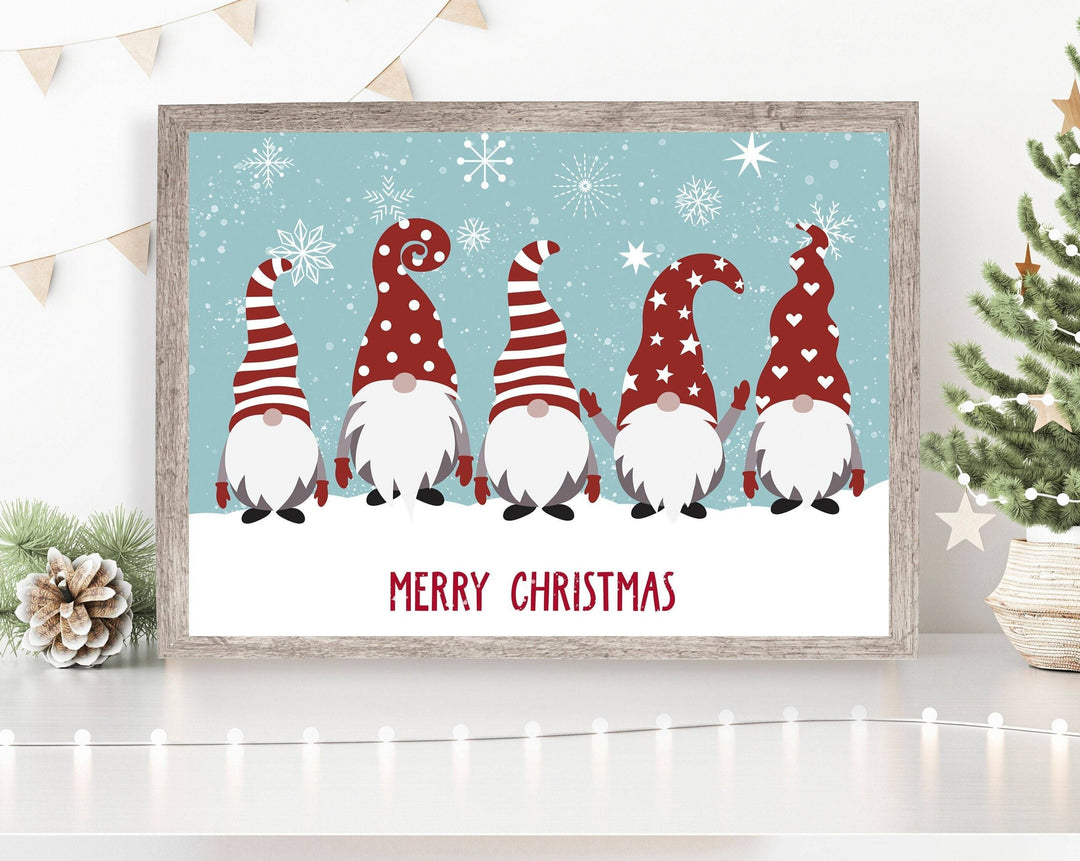 nursery art print baby nursery bedroom decor Christmas wall art -Gnomes wall art - Christmas decor - Christmas printable - Christmas print - Christmas decoration - DIGITAL DOWNLOAD