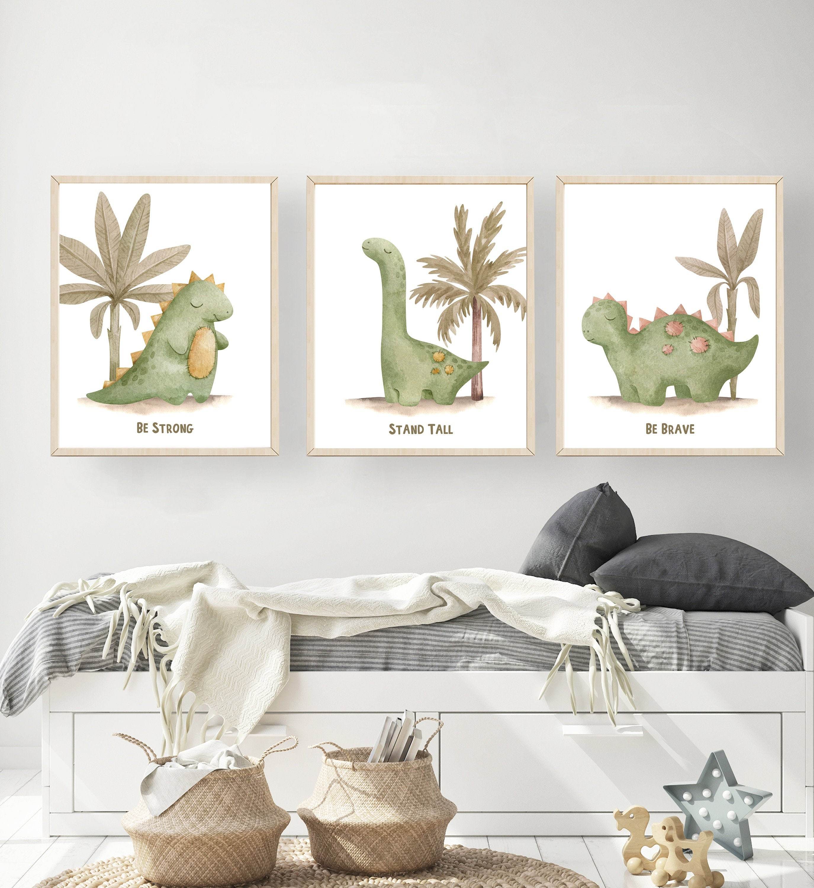 Cute Dinosaur prints - Dinosaur printable - Dinosaur print set - Watercolor dinosaur print - Boys nursery decor - Dinosaur wall art - H2388 nursery art print baby nursery bedroom decor