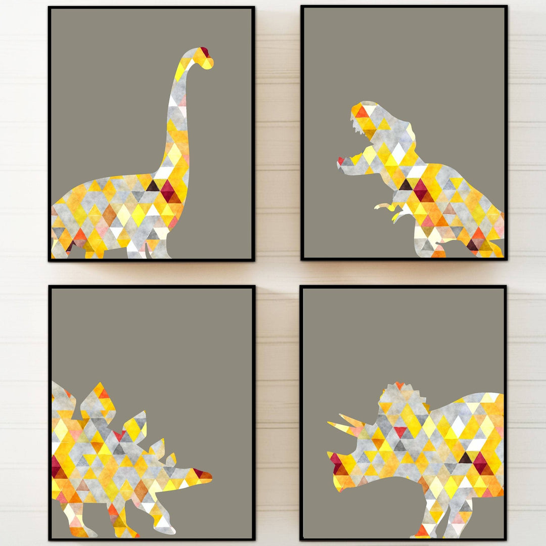nursery art print baby nursery bedroom decor Dinosaur print set - Boys room decor - Nursery wall art - Printable boys wall art - Dinosaur art work - Watercolor print - Dinosaur wall art