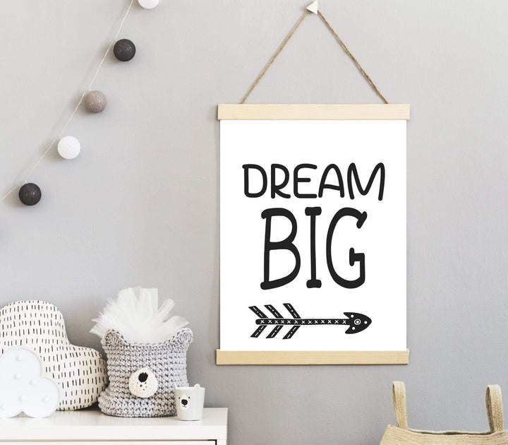 Dream big little one print - Dream big print - Black and white wall art - Kids decor - Nursery printables - Nursery room wall art -H2269 nursery art print baby nursery bedroom decor
