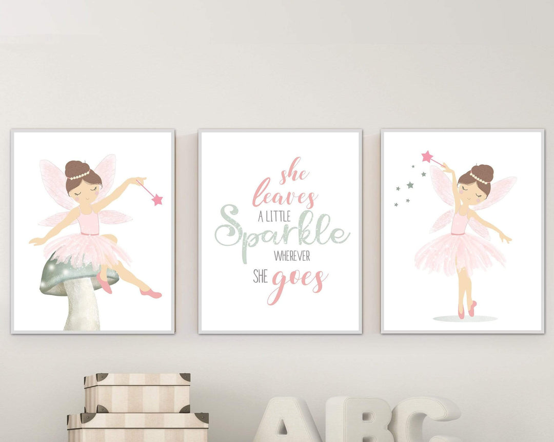Fairy Nursery decor - Fairy wall art - Pink girls room decor - Fairy poster - Baby girl nursery decor - Girls wall art - Fairy printable nursery art print baby nursery bedroom decor