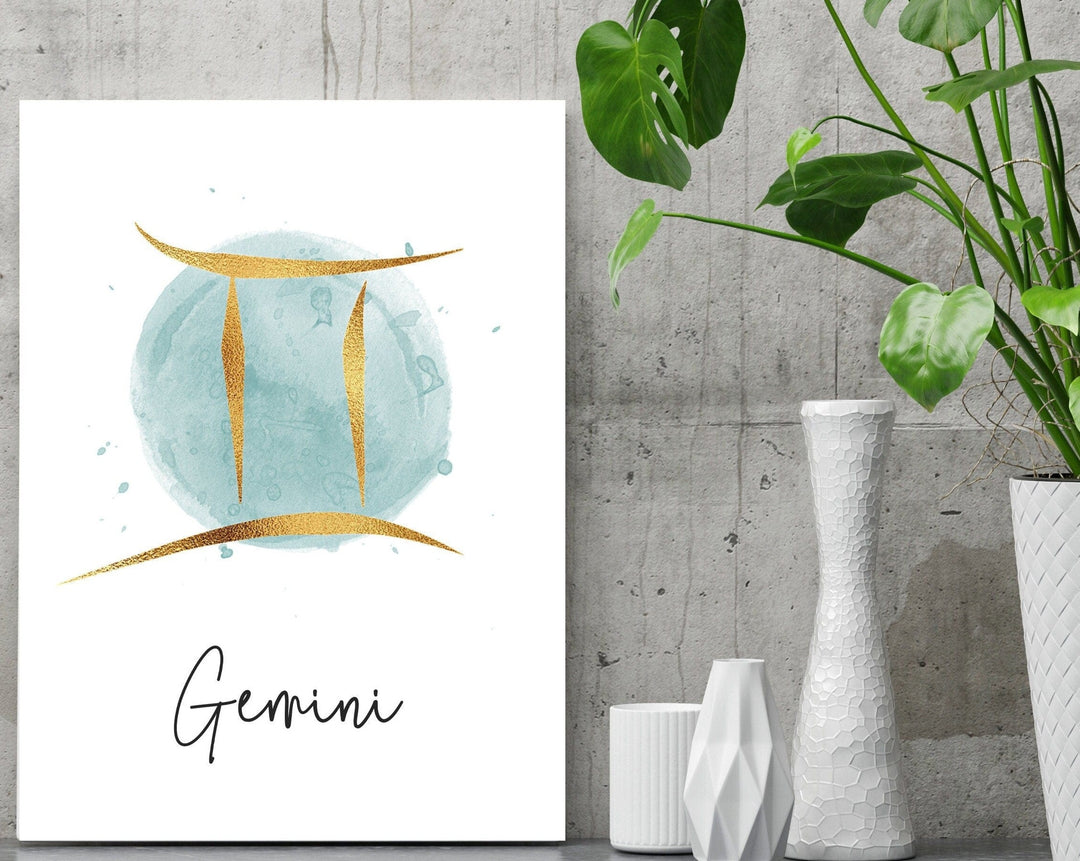 nursery art print baby nursery bedroom decor Gemini print - Star sign print - Zodiac wall art - Star sign wall art - Horoscope print - Zodiac art print - Moon sign - Star sign gift