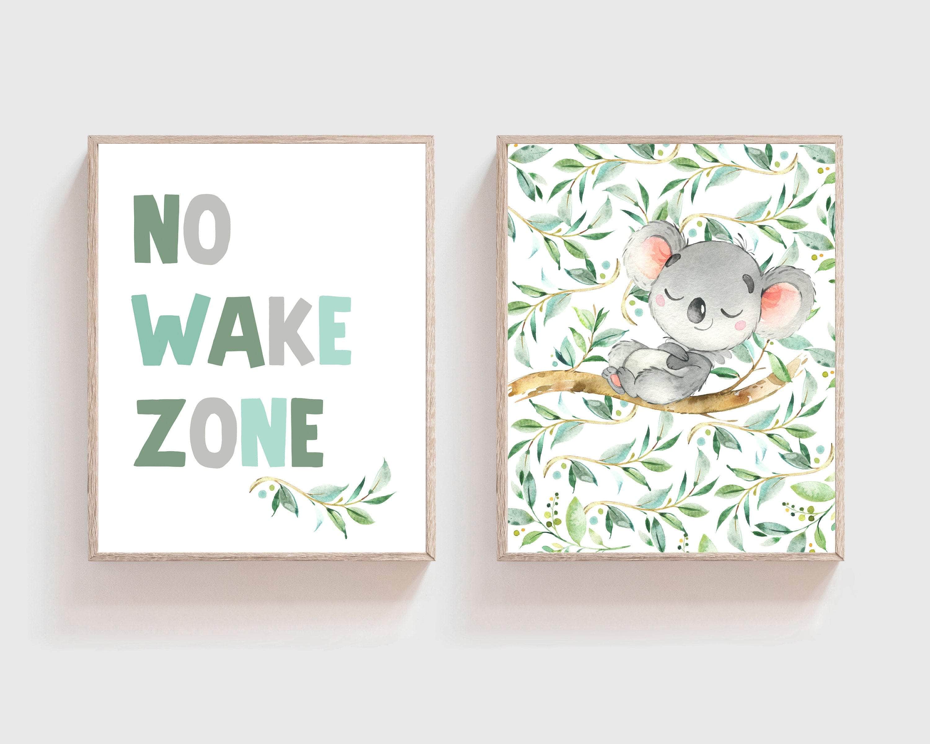 11x14 No Wake Zone Koala wall art print nursery art print baby nursery bedroom decor
