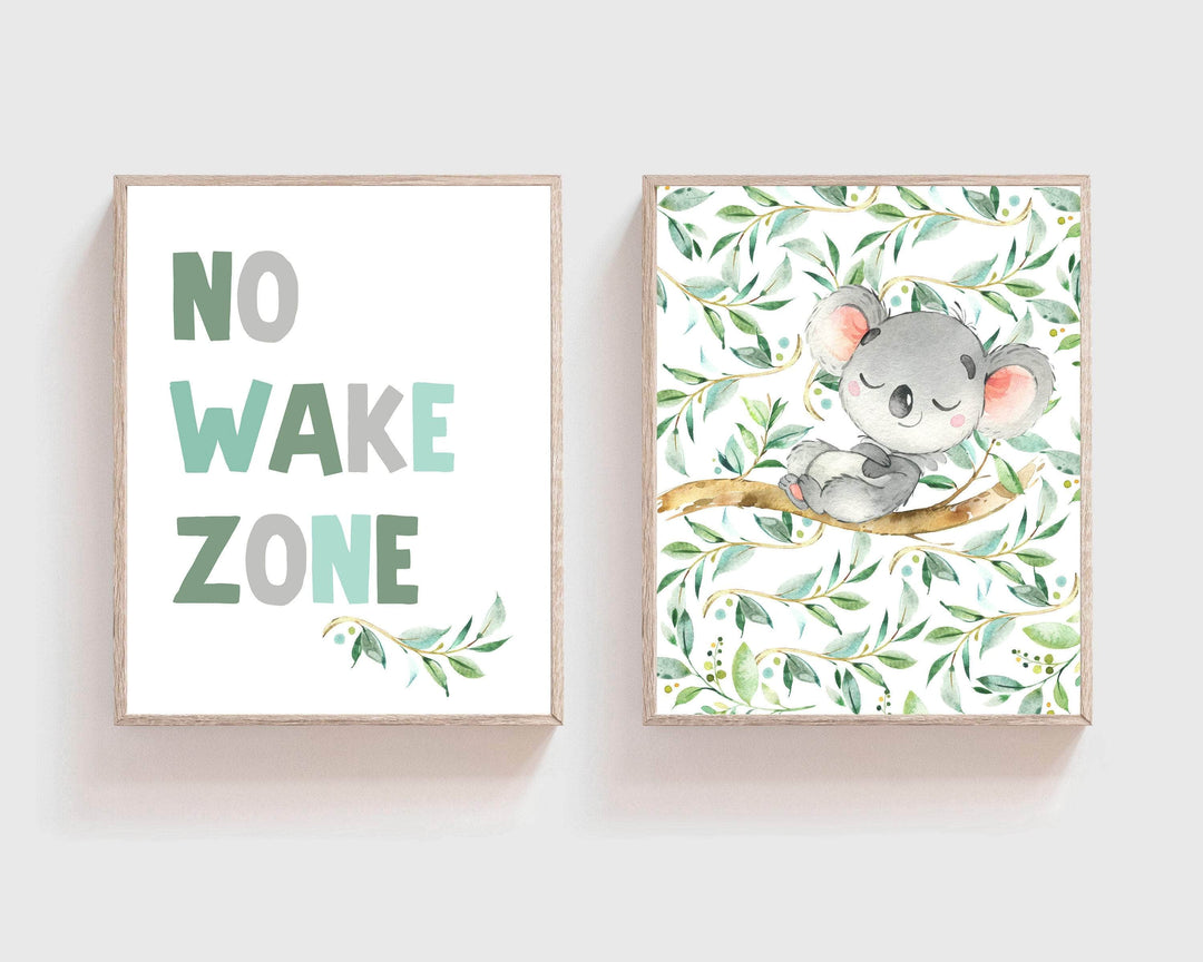 11x14 No Wake Zone Koala wall art print nursery art print baby nursery bedroom decor