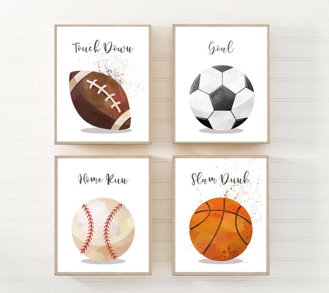 5x7 Sport art prints - Sport wall art - Sport balls set - Boys bedroom decor - Sports room decor - Boys room prints - Teen boy room decor -H1794 nursery art print baby nursery bedroom decor