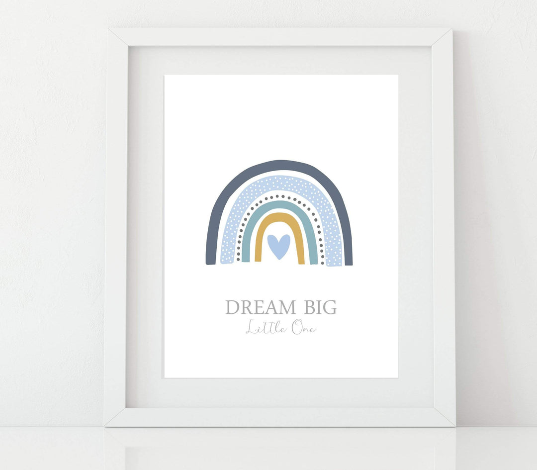 8x10 Baby boy rainbow art print | Rainbow wall art | Blue nursery decor nursery art print baby nursery bedroom decor