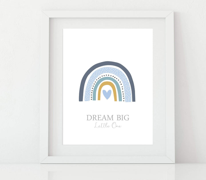 8x10 Baby boy rainbow art print | Rainbow wall art | Blue nursery decor nursery art print baby nursery bedroom decor