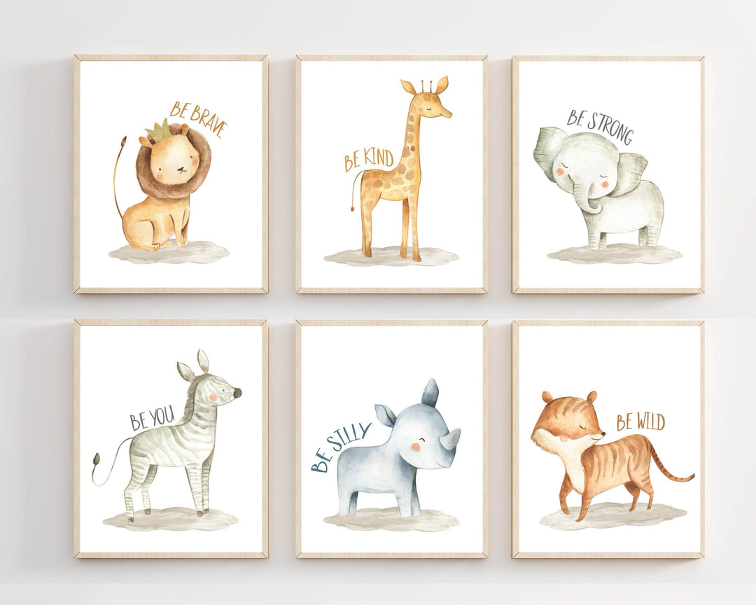 8x10 Baby nursery animal wall art - Nursery printable art - Nursery animal prints - Safari animal decor - Nursery wall art - Baby animal art nursery art print baby nursery bedroom decor