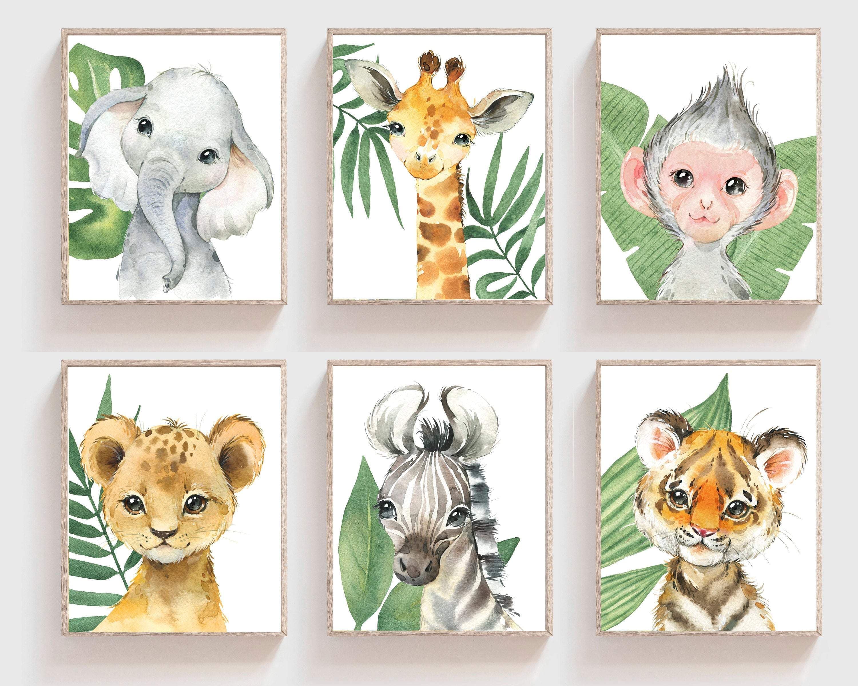 8x10 Boy nursery decor - Safari nursery prints - Baby animal prints - Safari boy nursery - Safari animals printable - Boy nursery prints - H2497 nursery art print baby nursery bedroom decor