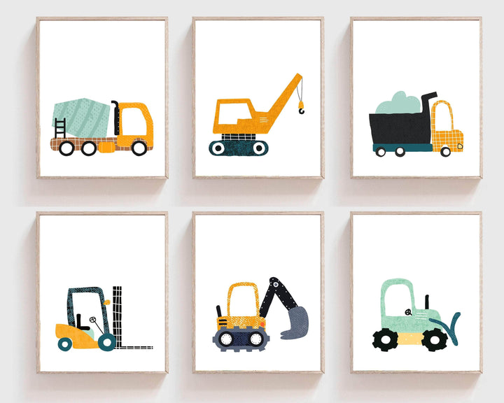 8X10 Construction nursery decor - Construction vehicle prints - Truck print - Truck wall art - Construction decor - Construction Truck wall art nursery art print baby nursery bedroom decor