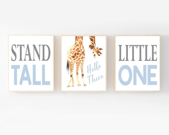8x10 Giraffe nursery print - Giraffe boy nursery - Giraffe print - Baby giraffe nursery - Baby boy gift - Stand tall giraffe - Blue nursery print nursery art print baby nursery bedroom decor