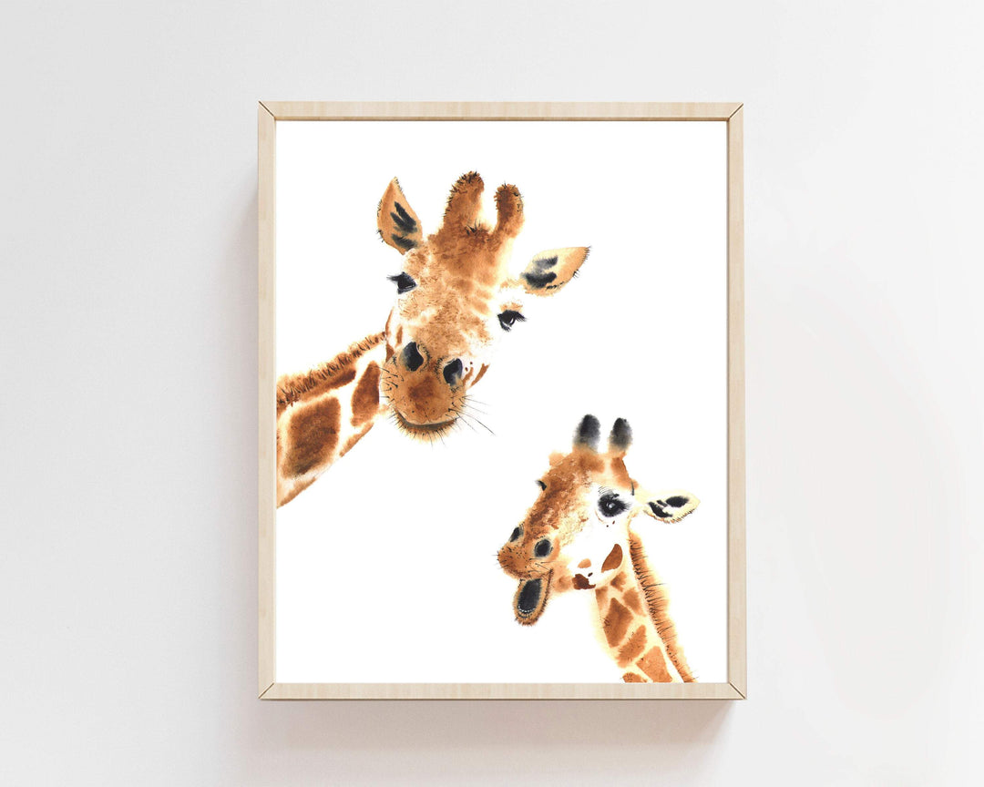 8x10 Giraffe wall art - Giraffe print - Giraffe nursery print - Giraffe nursery decor - Nursery safari wall art- Baby Giraffe printable - H1967 nursery art print baby nursery bedroom decor