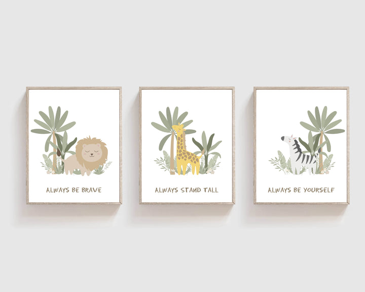 8x10 Jungle nursery prints - Kids room decor - Safari nursery print - Jungle animal print - Prints for children - Children wall art - H2389 nursery art print baby nursery bedroom decor