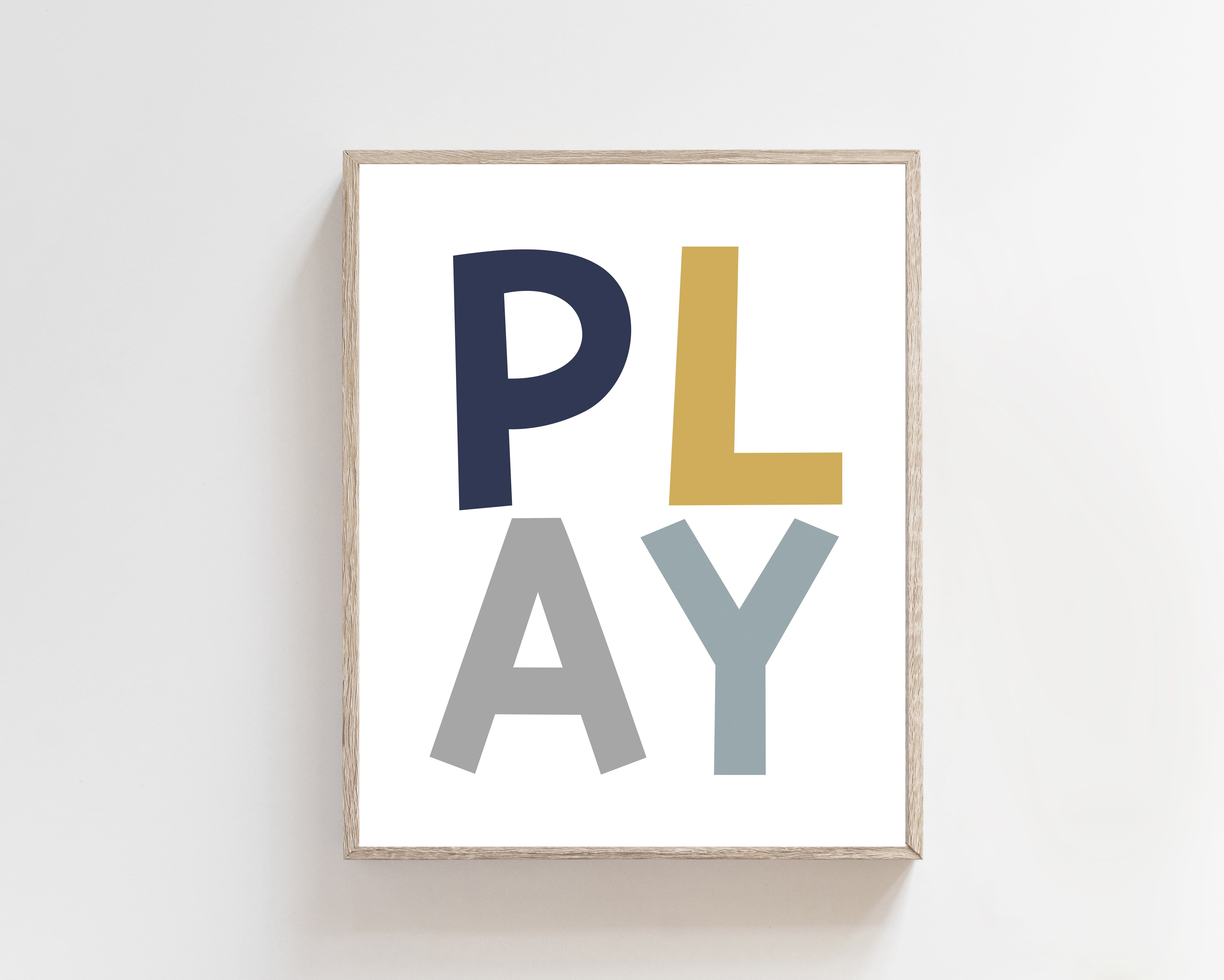 8x10 Playroom art print - Play Quotes - Play prints - Play art - Quotes for Boy nursery - Baby room decor - Baby boy room decor - Quotes for Boys nursery art print baby nursery bedroom decor