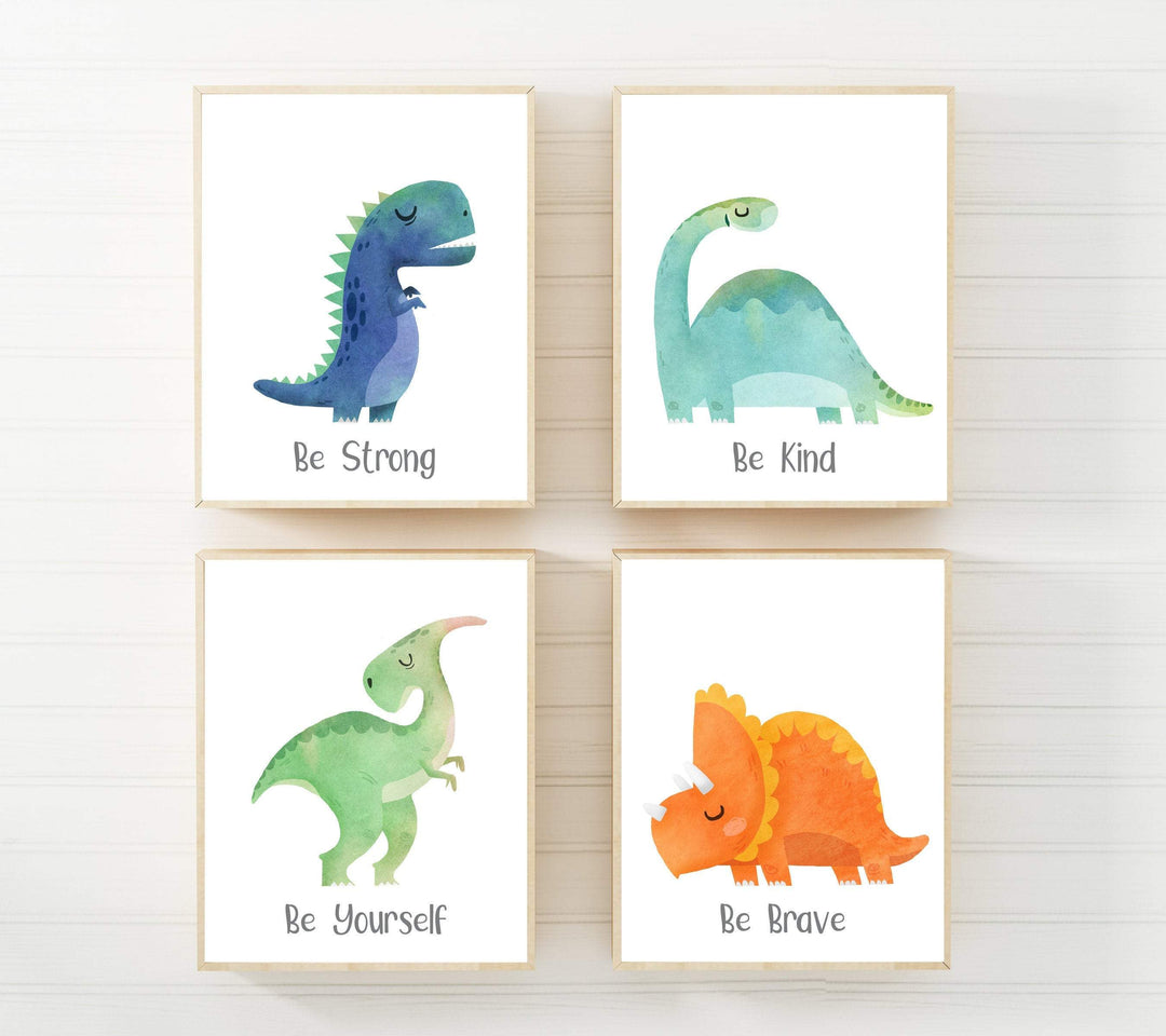 8x10 Printable Dinosaur prints - Boys room decor - Boys dinosaur decor - Dino wall art - Dinosaur art prints - Colorful dinosaur print - H2228 nursery art print baby nursery bedroom decor