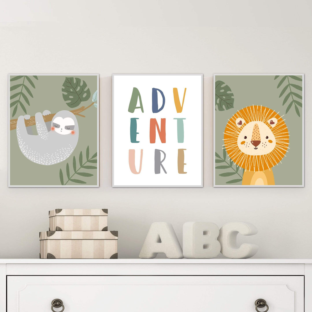 8x10 Safari nursery wall art - Adventure art print - Jungle nursery decor - Nursery animal prints - Adventure printable - Boys room decor - H2274 nursery art print baby nursery bedroom decor
