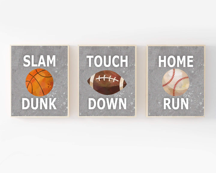 8x10 Sports decor wall art | Sports room decor | Baseball, Football, Basketball nursery art print baby nursery bedroom decor