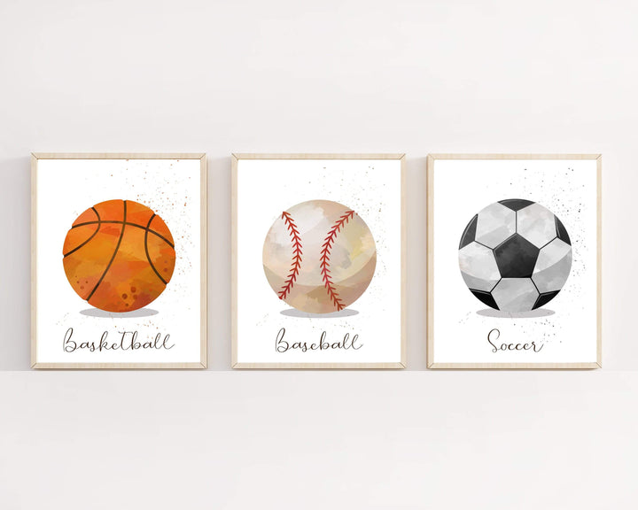 8x10 Sports Poster - Sport prints - Printable sports art - Boys room decor - Boys sport decor - Teen boys wall art - Sport ball wall art - H1795 nursery art print baby nursery bedroom decor