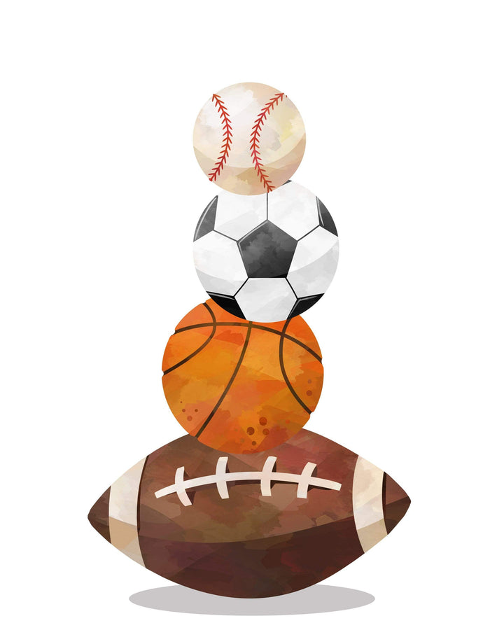 8x10 Sports wall art - Sports prints for boys room - Sports print - Sports posters - Boys wall art -Baseball - Soccer - Basketball - Football nursery art print baby nursery bedroom decor