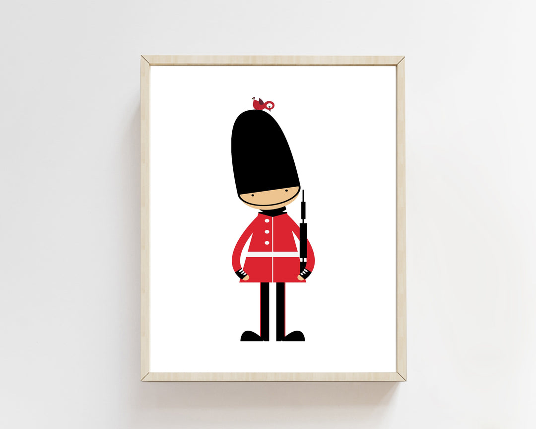 8x10 Toy Soldier art print - Boy nursery wall art - English guards - London print - UK gifts - Baby boy gift  - Modern boy nursery -  H2142 nursery art print baby nursery bedroom decor