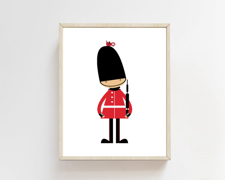 8x10 Toy Soldier art print - Boy nursery wall art - English guards - London print - UK gifts - Baby boy gift  - Modern boy nursery -  H2142 nursery art print baby nursery bedroom decor