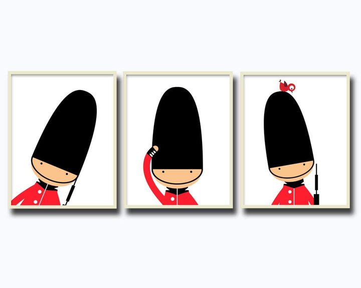 8x10 Toy Soldiers Nursery Print | English Guards Nursery Print Set | Set of 3 Art Prints nursery art print baby nursery bedroom decor