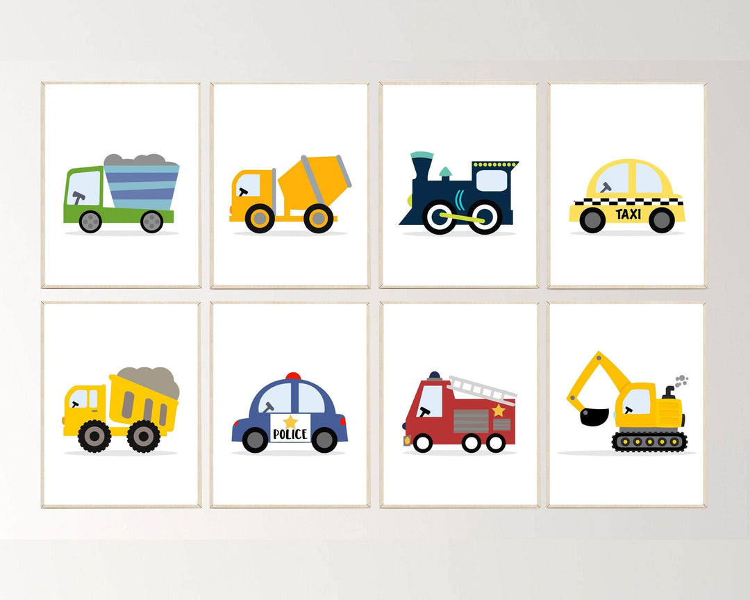 8x10 Transportation wall art - Baby boy room decor - Boy wall prints - Printable boys room art - Baby boy gift - Transport nursery art - H2155 nursery art print baby nursery bedroom decor