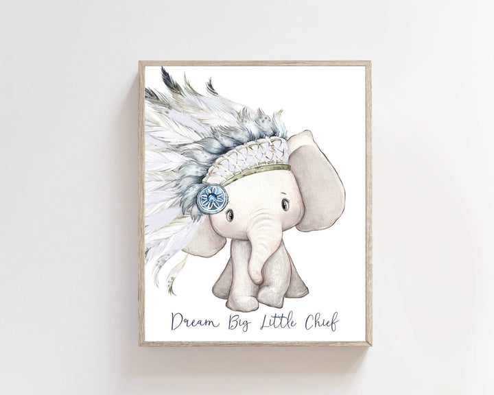 8x10 Tribal Elephant nursery print | Tribal nursery wall art | Animal nursery print nursery art print baby nursery bedroom decor