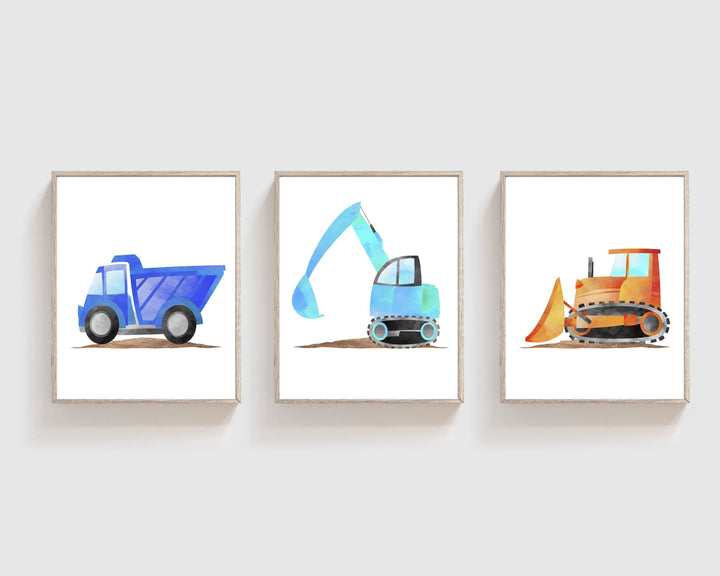 8x10 Truck Wall Art Printable | Construction nursery decor | Truck prints boys room nursery art print baby nursery bedroom decor