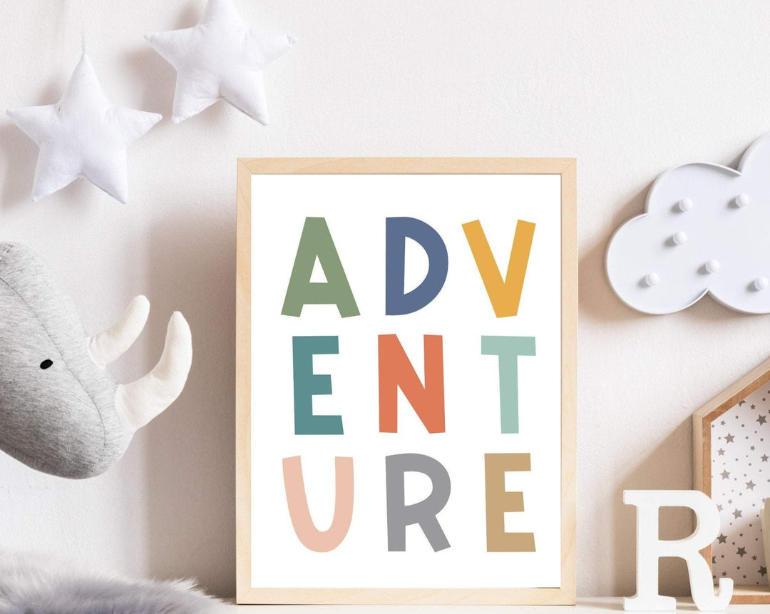 Adventure nursery decor. Adventure poster wall art. Scandinavian wall art. Kids art print. H2271 nursery art print baby nursery bedroom decor