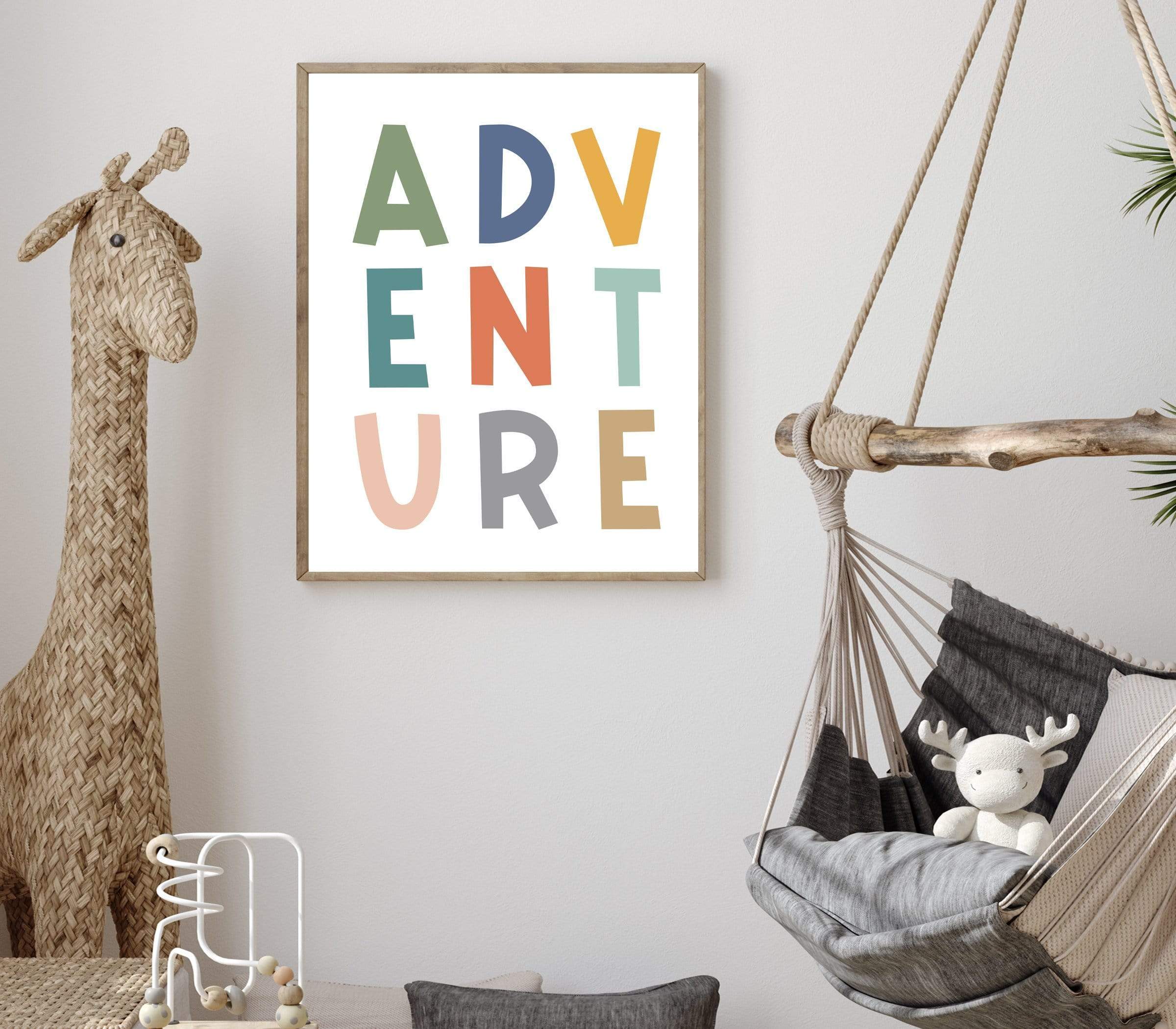 Adventure nursery decor. Adventure poster wall art. Scandinavian wall art. Kids art print. H2271 nursery art print baby nursery bedroom decor