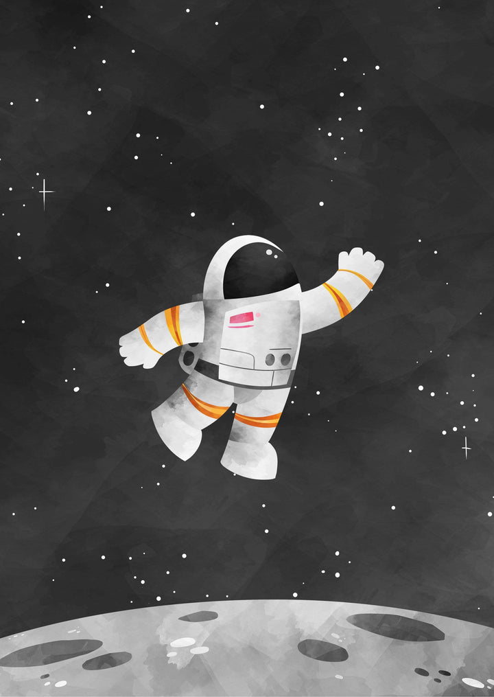 Astronaut art print - Space art print - Astronaut nursery - Outer space art print - Universe wall art - To the moon poster - Boy wall art nursery art print baby nursery bedroom decor