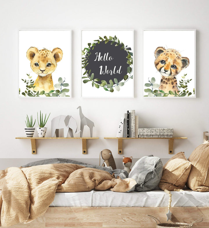 Baby boy safari nursery | Baby animal prints | Jungle art print | Printable wall art nursery art print baby nursery bedroom decor