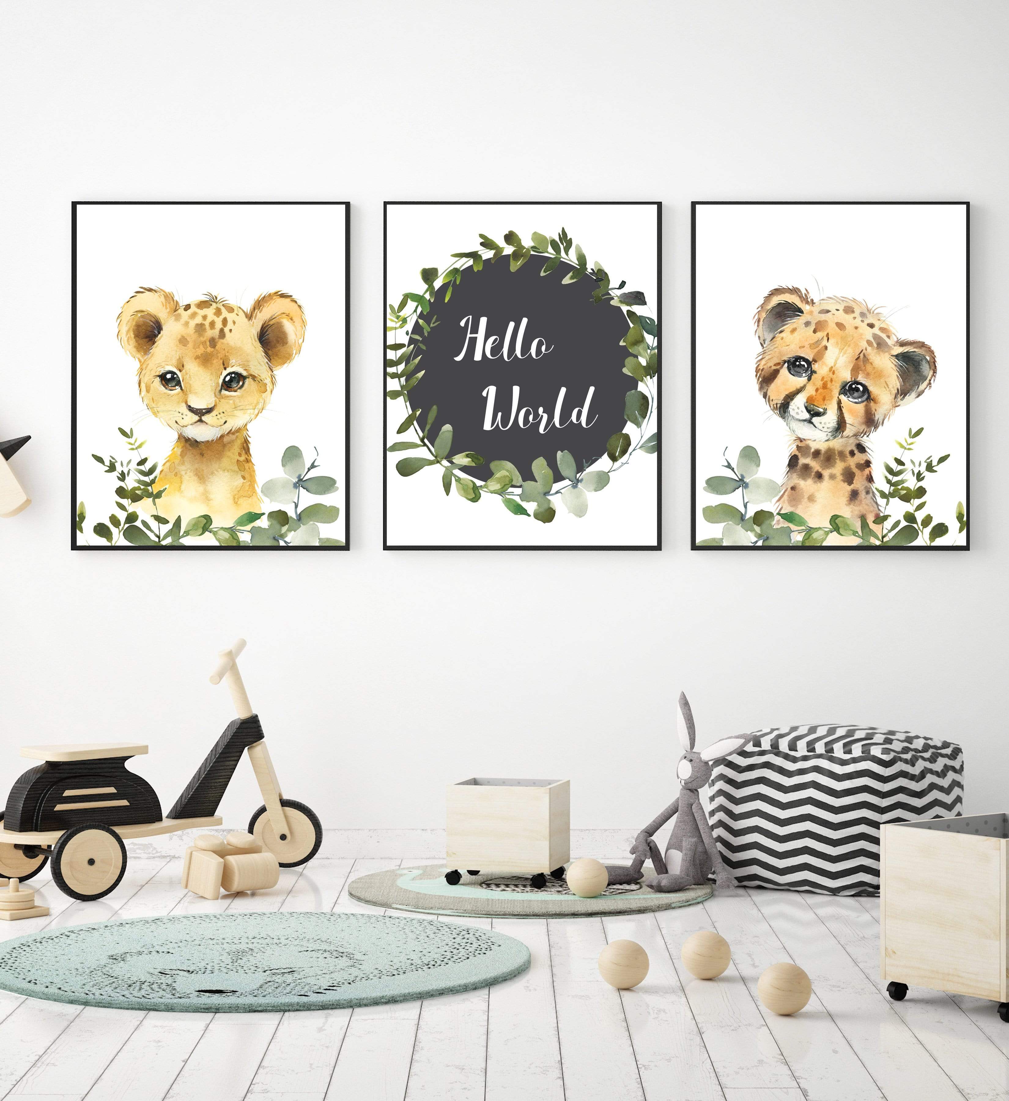 Baby boy safari nursery | Baby animal prints | Jungle art print | Printable wall art nursery art print baby nursery bedroom decor