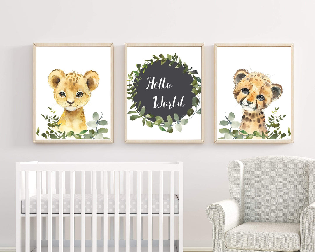 Baby boy safari nursery | Baby animal prints | Jungle art print | Printable wall art nursery art print baby nursery bedroom decor